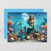 Mermaid Postcard Postkarte (Vorne/Hinten)