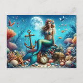Mermaid Postcard Postkarte (Vorderseite)