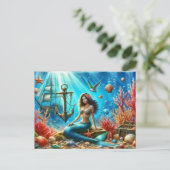 Mermaid Postcard Postkarte (Stehend Vorderseite)