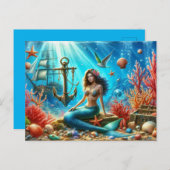 Mermaid Postcard Postkarte (Vorne/Hinten)