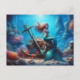 Mermaid Postcard Postkarte