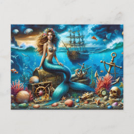 Mermaid Postcard Postkarte