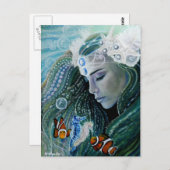 Mermaid Postcard Postkarte (Vorne/Hinten)