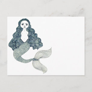 Mermaid Postcard Postkarte