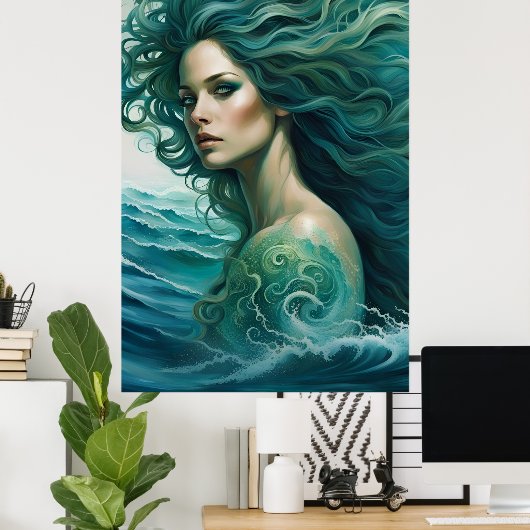 Mermaid Poster (Heimbüro)