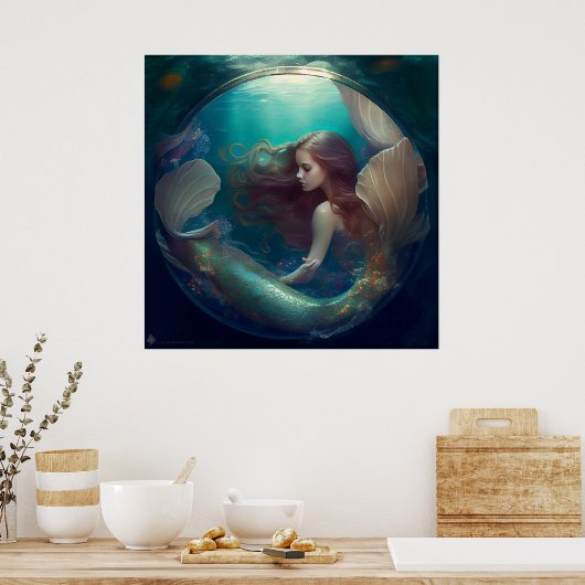 Mermaid-Poster Poster (Küche)