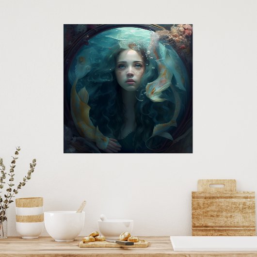 Mermaid-Poster Poster (Küche)