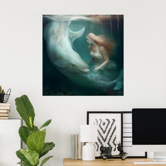 Mermaid-Poster Poster (Heimbüro)