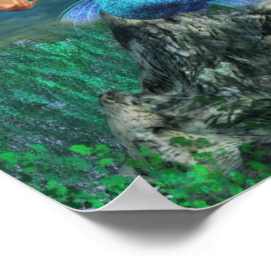Mermaid Poster Print (Ecke)