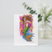 Mermaid Postkarte (Stehend Vorderseite)