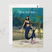 Mermaid Postkarte (Vorne/Hinten)
