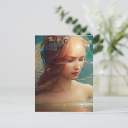 Mermaid Postkarte (Stehend Vorderseite)