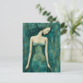 Mermaid Postkarte (Stehend Vorderseite)