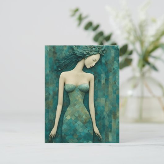 Mermaid Postkarte (Stehend Vorderseite)
