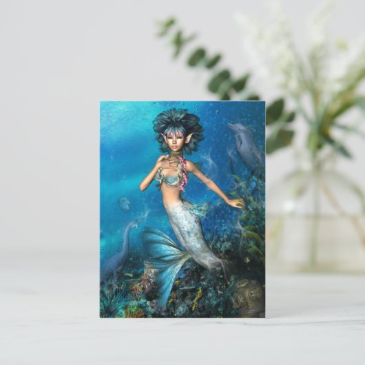 Mermaid Postkarte (Stehend Vorderseite)