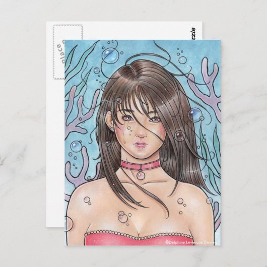 Mermaid Postkarte (Vorne/Hinten)