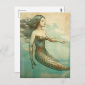 Mermaid Postkarte (Vorne/Hinten)
