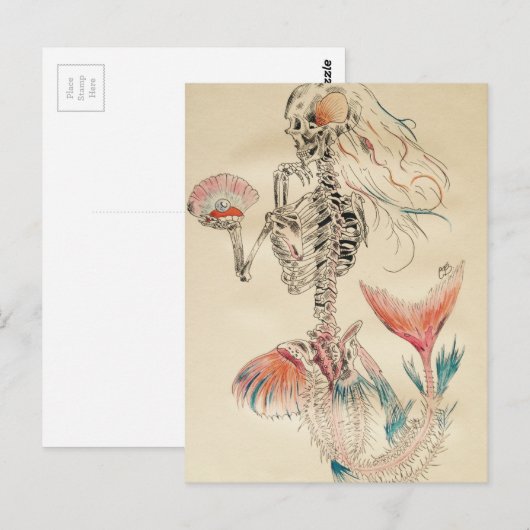 Mermaid Postkarte (Vorne/Hinten)