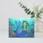 Mermaid - Postkarte (Stehend Vorderseite)