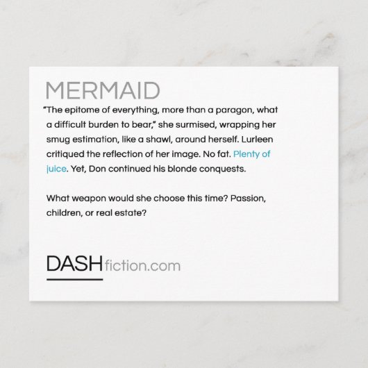 Mermaid Postkarten (Vorderseite)