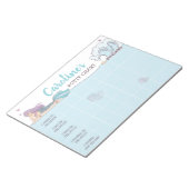 Mermaid Potty Chart Personalisiert Name & Aufgaben Notizblock (angewinkelt)