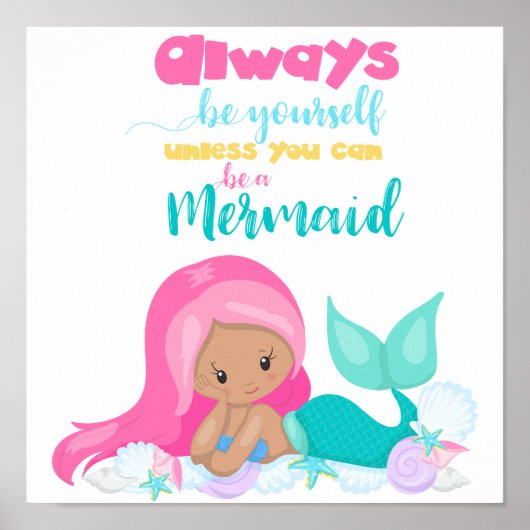 Mermaid Premium Leinwand (Glanz) Poster (Vorne)