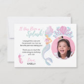 Mermaid Princess Adventure Birthday Dankeskarte (Vorderseite)