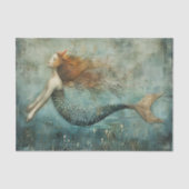 MERMAID PRINCESS DISTRESSEE GEMISCHTE MEDIENDEKOUP SEIDENPAPIER (Vorderseite)