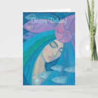 Mermaid Princess, Happy Birthday, anpassbarer Text