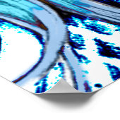 Mermaid Princess in Blue Hues Poster (Ecke)