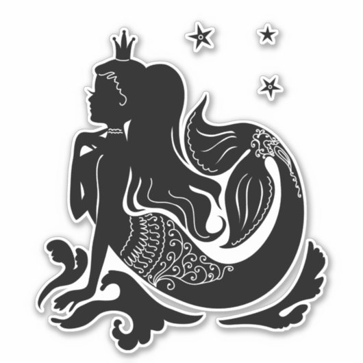 Mermaid Princess Sticker (Vorderseite)