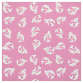 Mermaid Print Fabric Rosa und Weiß Stoff (Muster)