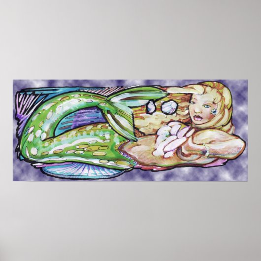 Mermaid Print Poster (Vorne)