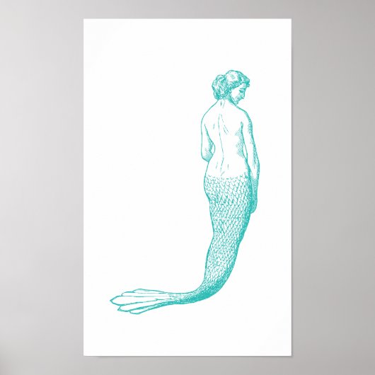 Mermaid Print Poster (Vorne)