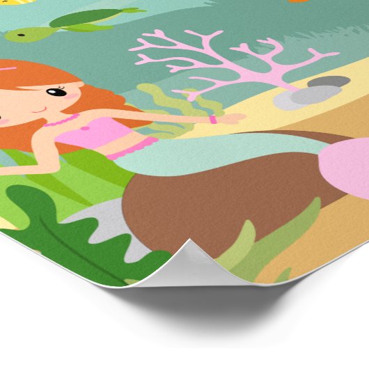 Mermaid Print, Value Poster Paper (Matte) (Ecke)