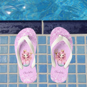 Mermaid Prinzessin Rosa Glitzer Mädchen Kinderbadesandalen
