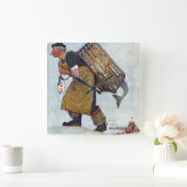 Mermaid Quadratische Wanduhr (Zuhause)