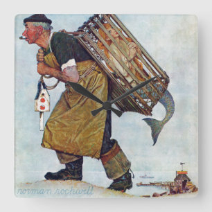 Mermaid Quadratische Wanduhr