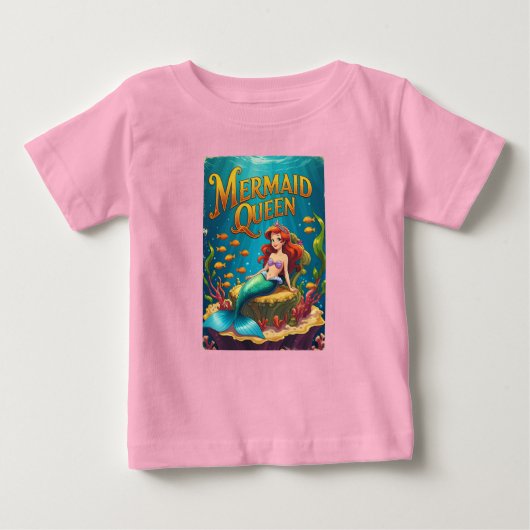 Mermaid Queen Baby Girl Adorable Ocean Princess Baby T-shirt (Vorderseite)