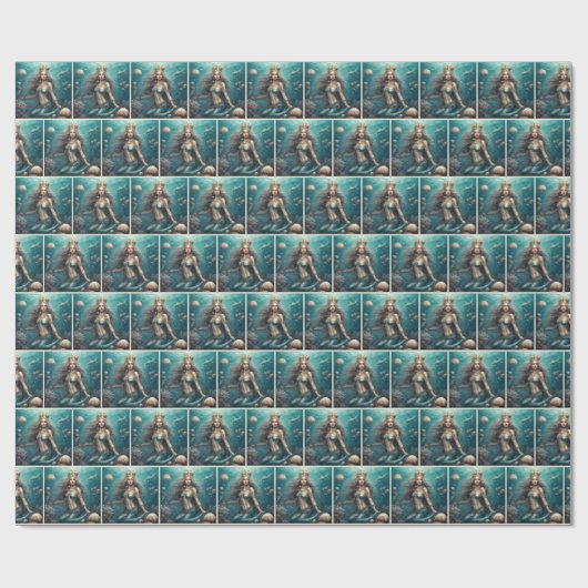 Mermaid Queen Geschenkpapier (Flach)