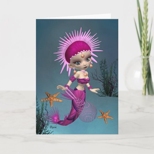 Mermaid Queen Greeting Card Karte (Vorderseite)