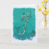Mermaid Quotes Birthday Karte (Gelbe Blume)