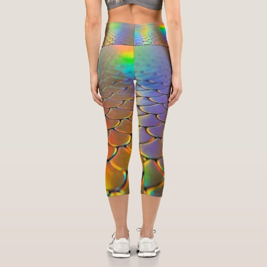 Mermaid Rainbow Capri Leggings (Rückseite)