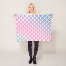 Mermaid Rainbow Farben Fleecedecke