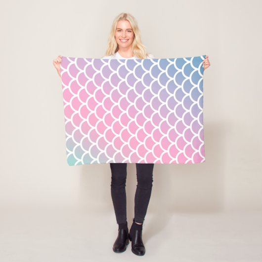 Mermaid Rainbow Farben Fleecedecke (Beispiel)