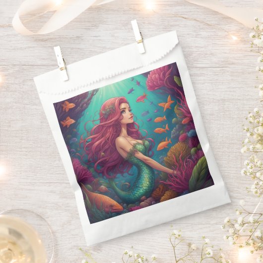 Mermaid Red Geschenktütchen (Ausgeschnitten)