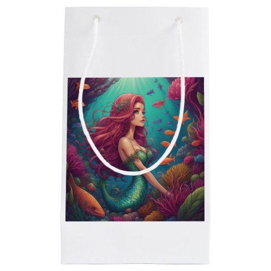 Mermaid Red Kleine Geschenktüte (Vorderseite)