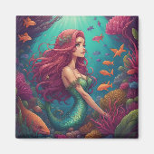 Mermaid red magnet (Vorne)