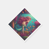 Mermaid Red Serviette (Ecke)