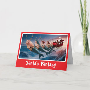 Mermaid Reindeer Karte